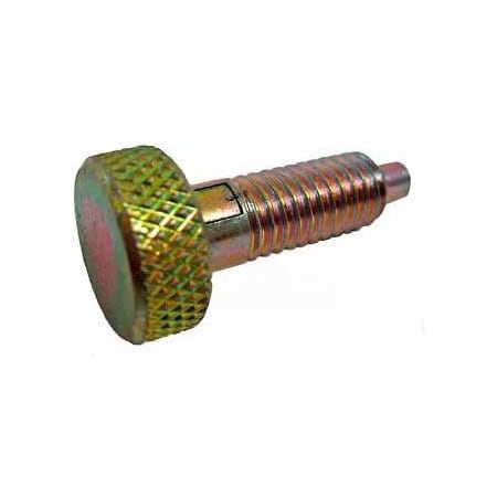 J.W. Winco Knurled Retractable Plunger w/ Lock-Out Zinc Body Zinc Nose 1x8lbs Pressure 3/8-16 Thread 6TLR2
